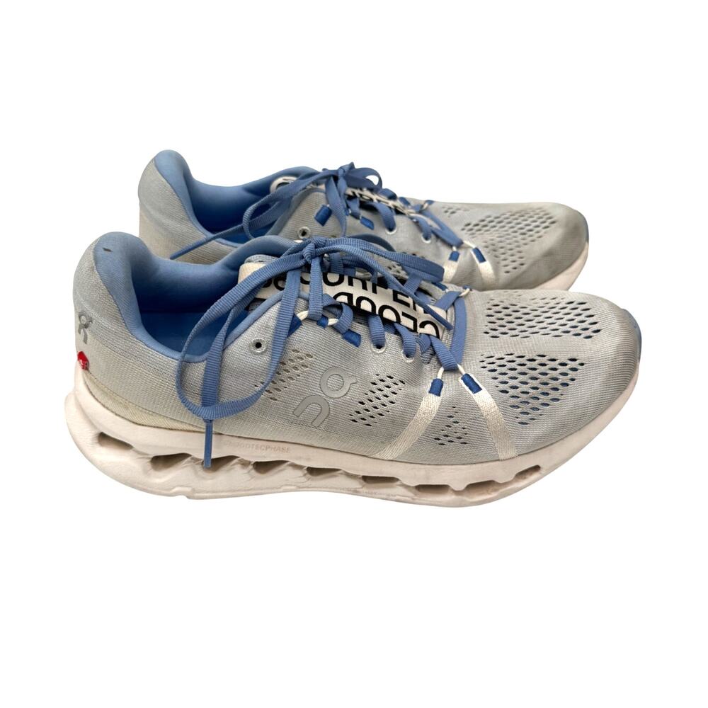 ON Cloudsurfer Blue White Athletic Workout Running Shoes Women 9